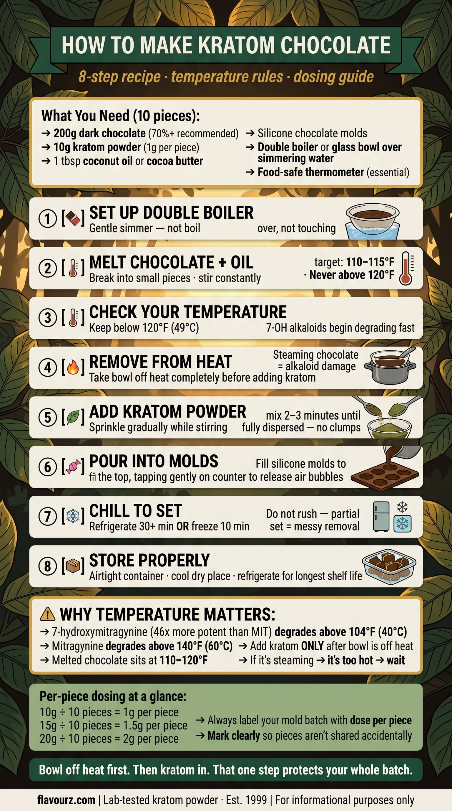 infographic for How Do I Make Kratom Chocolate